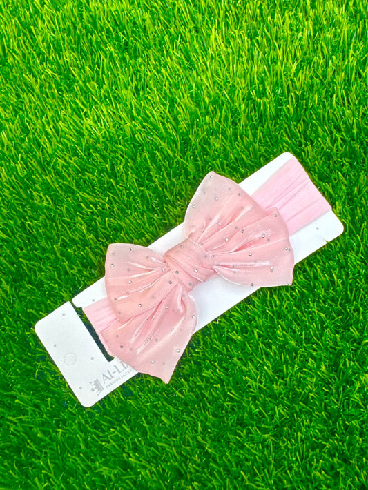Pink Bow Headband
