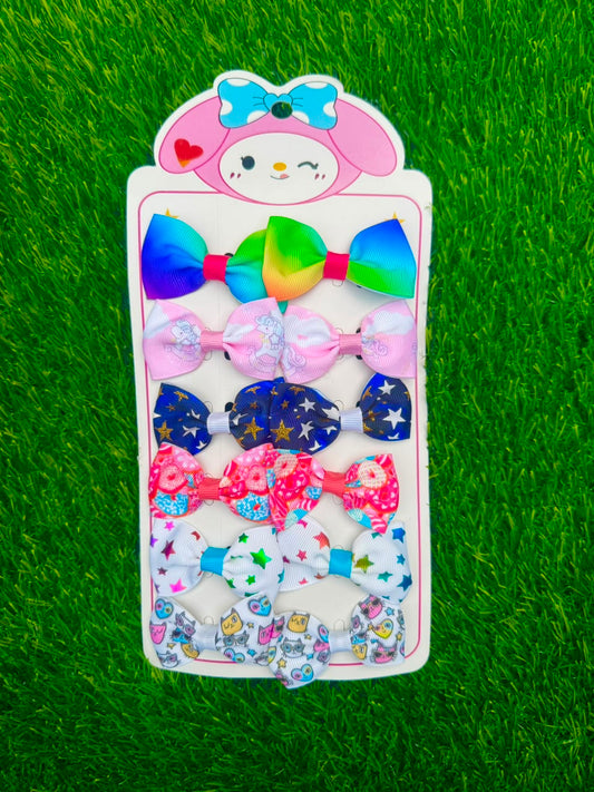 Pack of 6 pair of bows (00)