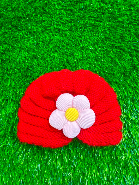 Red wool flower