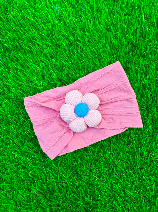 Knit Lining Flower headband (001)