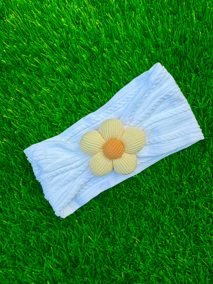 Knit Lining Flower headband (001)