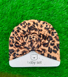 Leopard Brown Turban cap