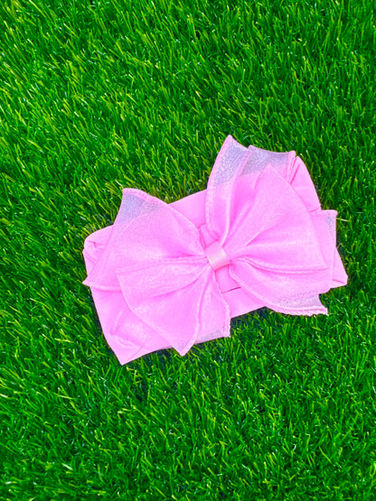 Organza bow headband (001)