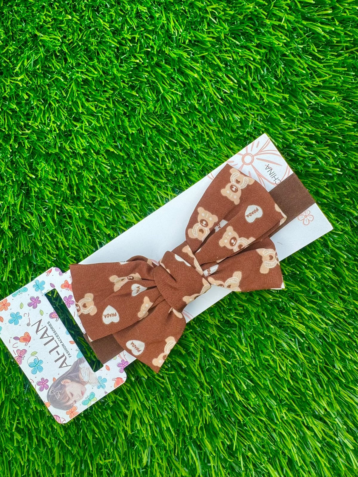 Teddy Bear Bow Headband (020)