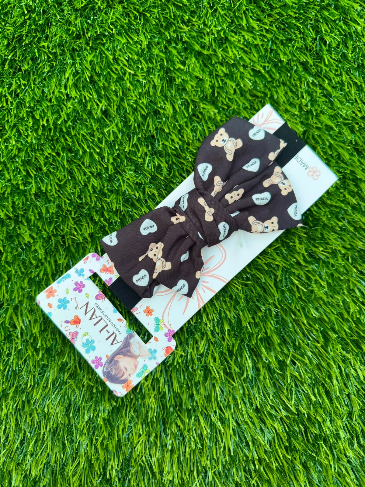 Teddy Bear Bow Headband (020)