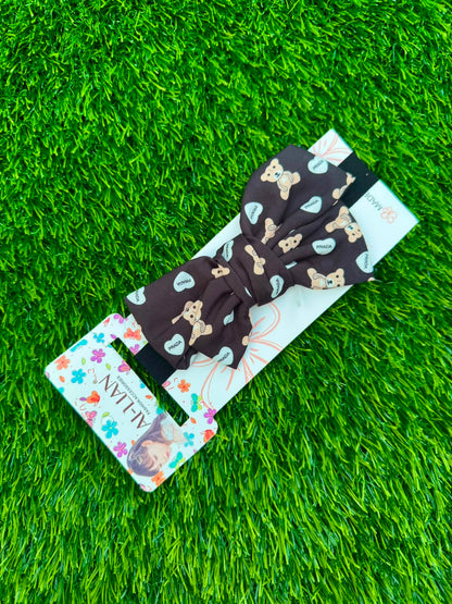 Teddy Bear Bow Headband (020)