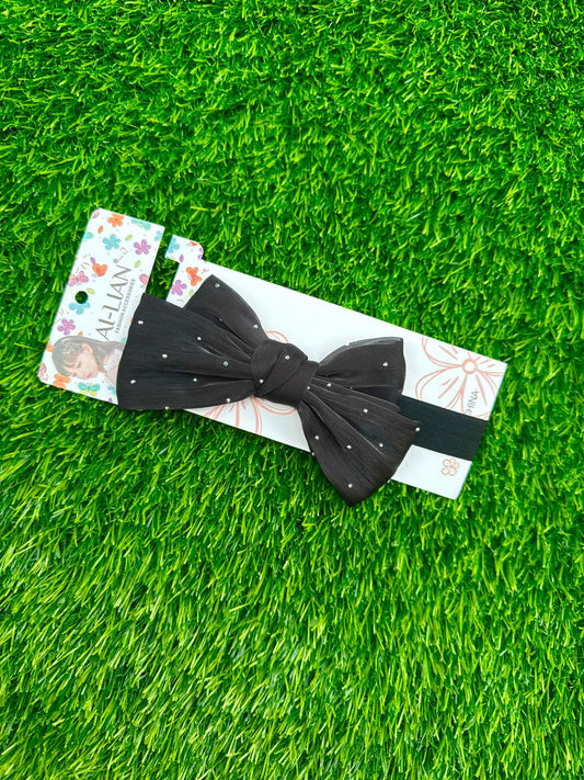 Black Bow headband (00)