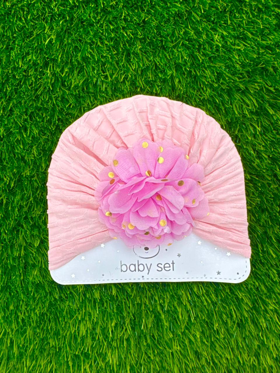 Pink Flower Turban