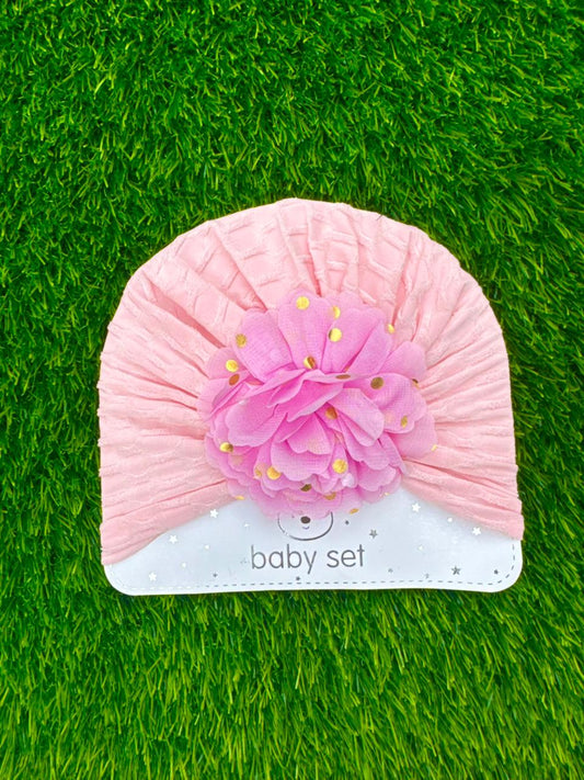 Pink Flower Turban