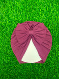 Dark Maroon bow turban
