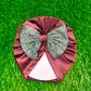 Shimmer Bow velvet cap