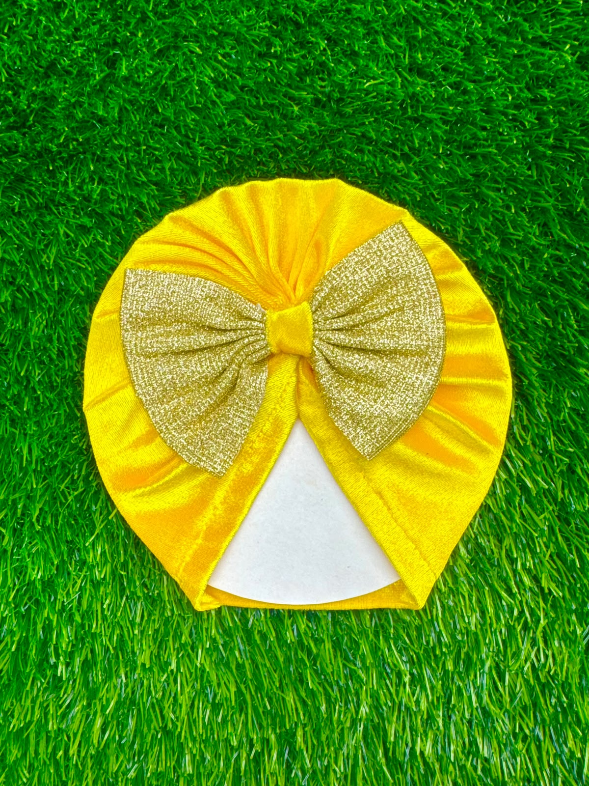 Shimmer Bow velvet cap