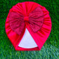 Shimmer Bow velvet cap